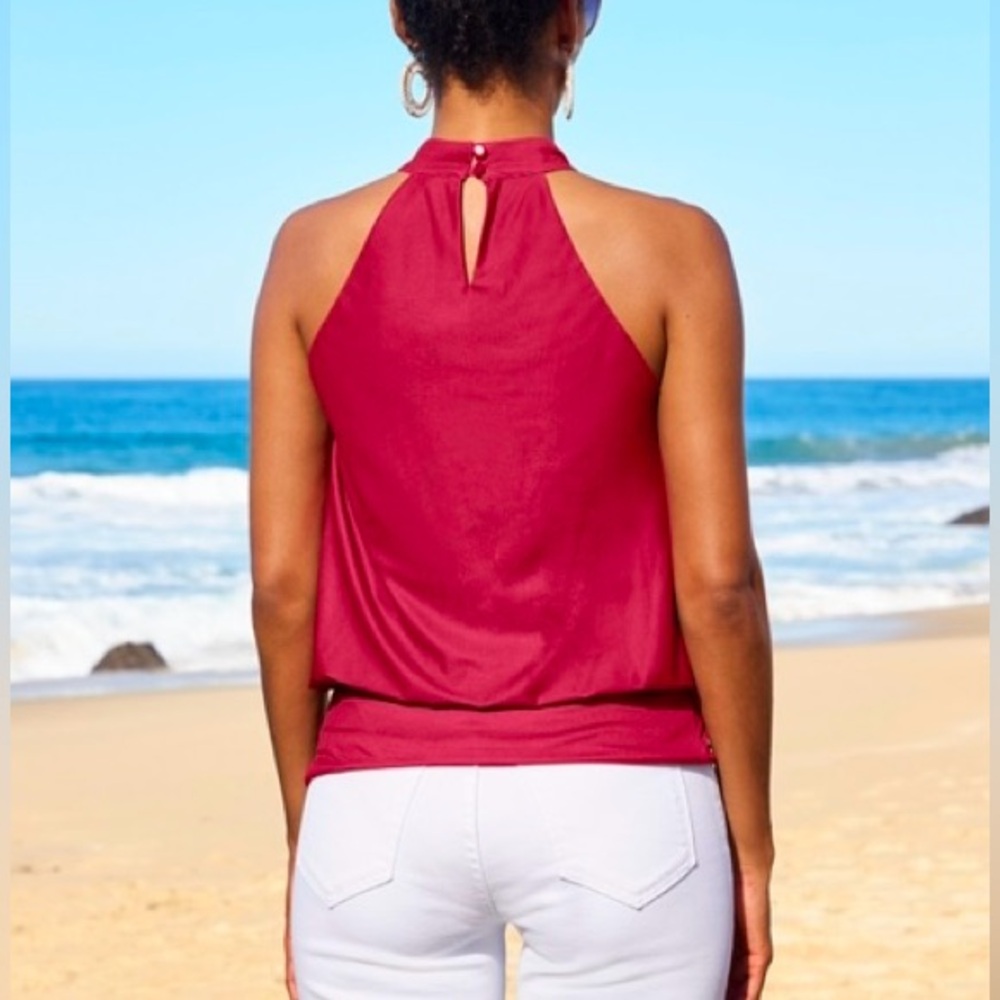 Boston Proper So Chic Sleeveless Flower Top - Picture 3 of 7